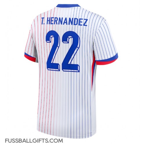 Frankreich Theo Hernandez #22 Fußballbekleidung Auswärtstrikot EM 2024 Kurzarm